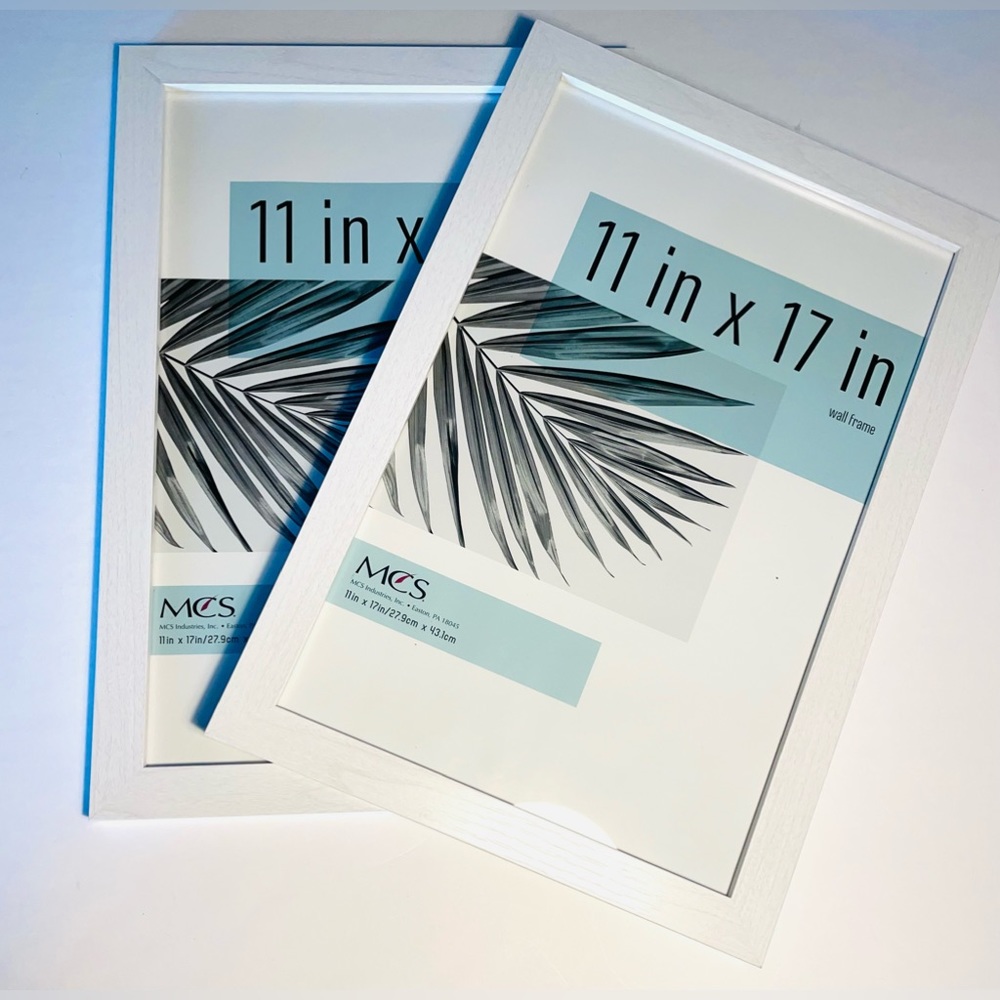 NEW: 2 MCS 11 by 17 white frames